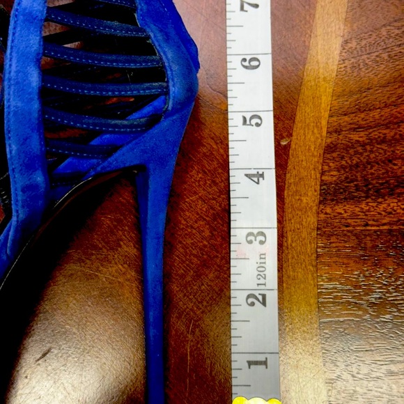 Rare Giuseppe Zanotti Caged Gladiator Stilettos Cobalt Blue GUC EU 39 - Picture 7 of 9